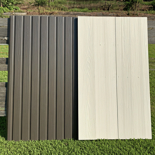 Selection of wood and vinyl fence samples
